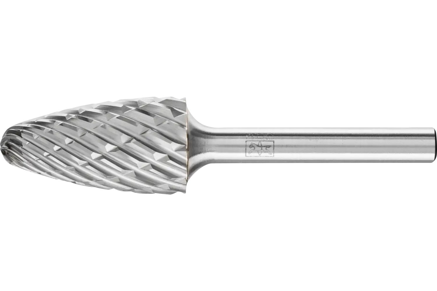 Picture of Pferd Carbide Bur SF-6 Tree Shape Steel Cut 5/8" x 1" x 1/4" Shank